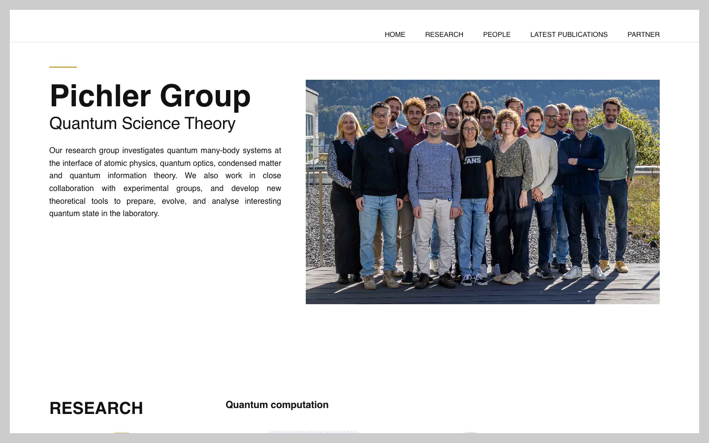 Screenshot of pichler.iqoqi.at